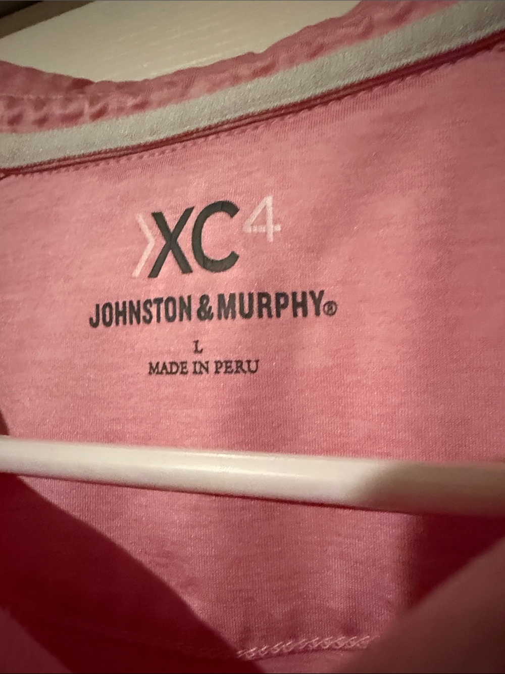 Johnston & Murphy Men's Heather Pink Polo Shirt - Picture 2 of 5